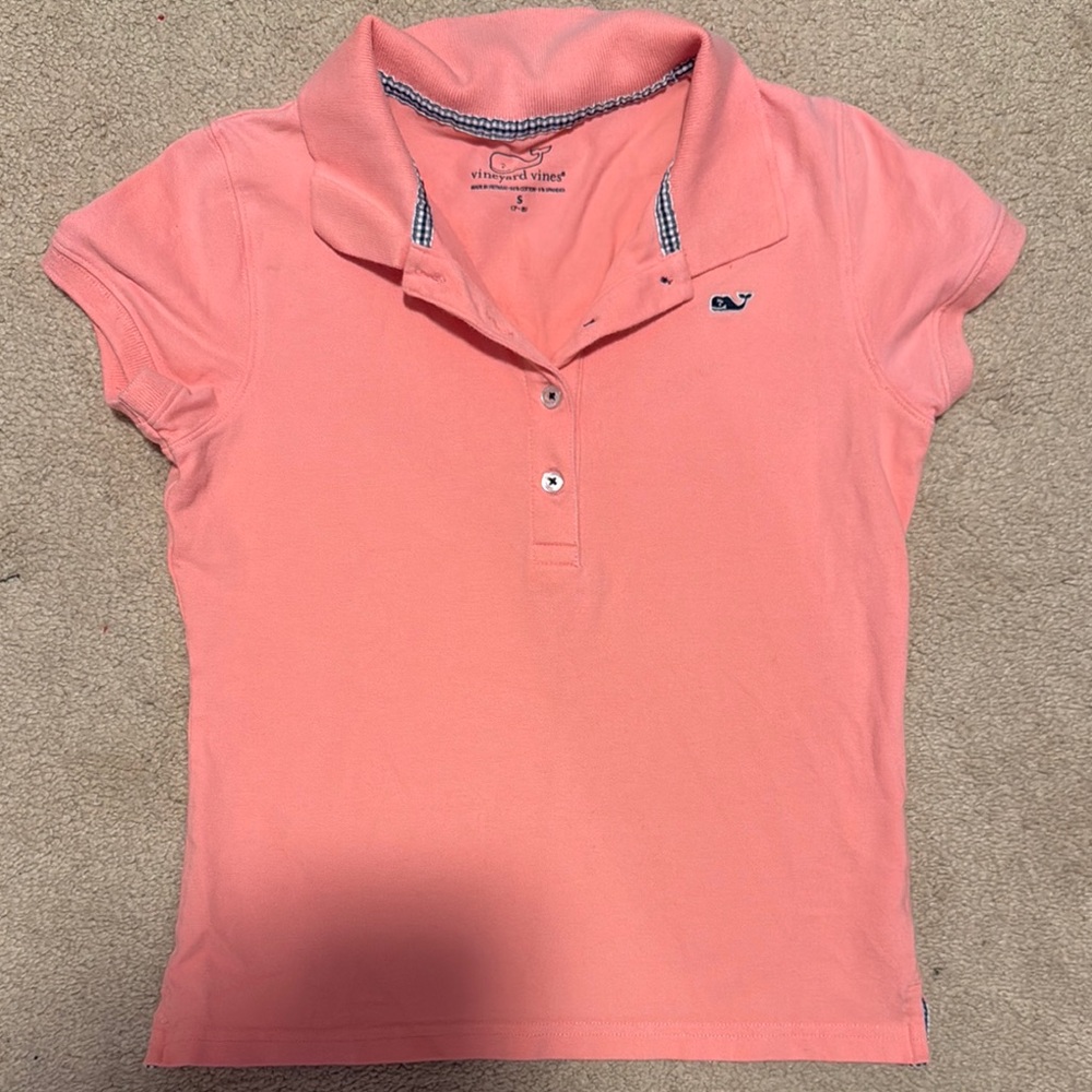 Vineyard Vines Kids Pink Polo Shirt